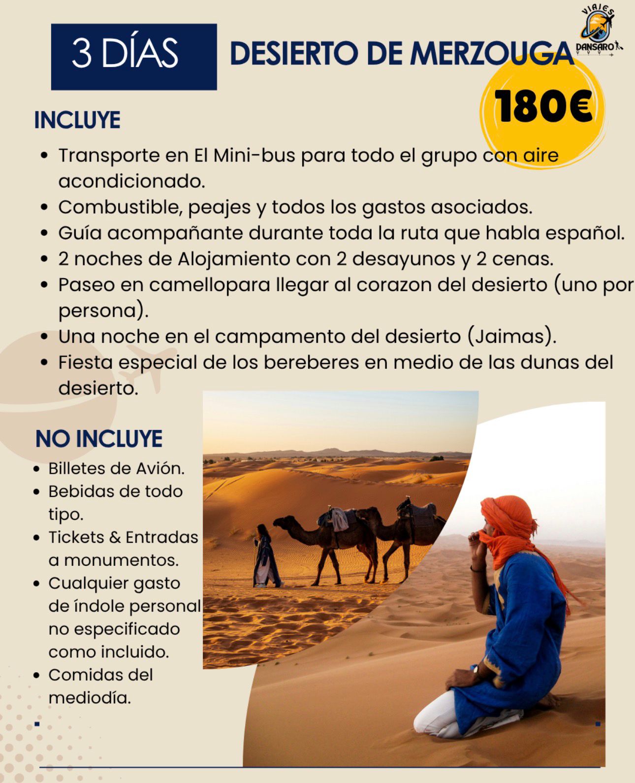 3 Días desierto de Merzouga